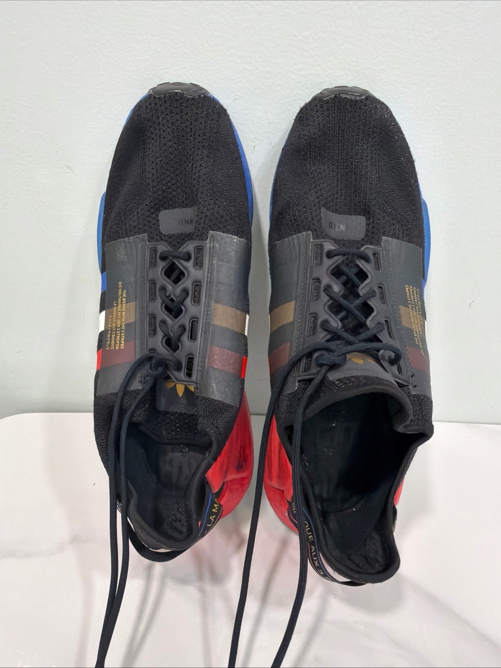 Black Multicolor Athletic Sneakers